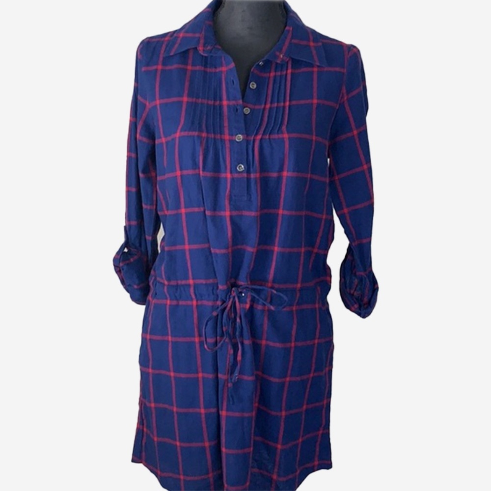 Francesca's Closet dina be Flannel Shirt Dress